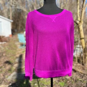 Ladies Netted Top Activewear Sportswear Exercise Fuschia